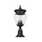 Z-Lite Davina 3 Light Outdoor Pier Mounted Fixture, 9in. W x 22.25in. H, Black 5016PHMR-553PM-BK - alternate 6